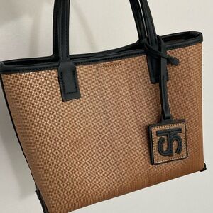 Tan and Black Tote Bag
